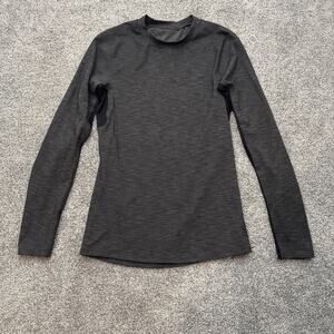 Lululemon Shirt Womens XS Gray Long Sleeve Seamless Athletic Training Tee